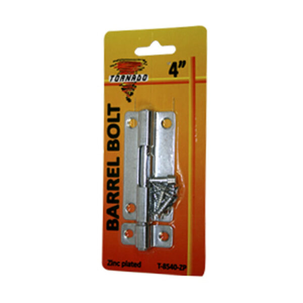 6" Barrel Bolt, Brass Plated