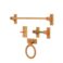 Glacier Bay 4-pcs Oak Bathroom Kit