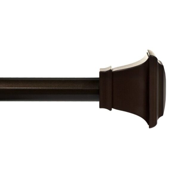 1" Square Single Curtain Rod, 30"- 84"