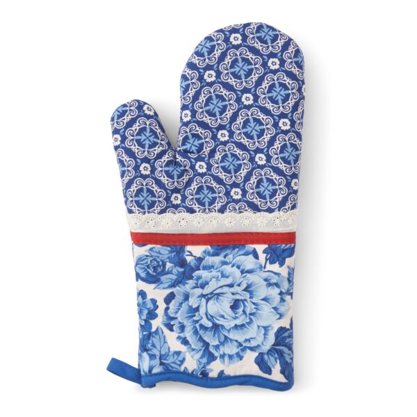 Oven Mitt and Pot Holder Set, Floral Theme - Image 2