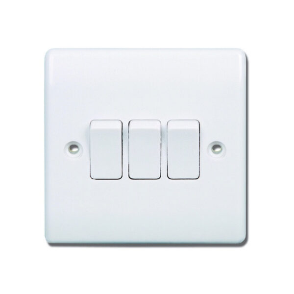 Carl & Gilbert 3 Gang 2 Way Switch, Flatplate