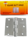 3-1/2" x 3-1/2" Brass Plated Square Hinge w/ Screws - Image 2