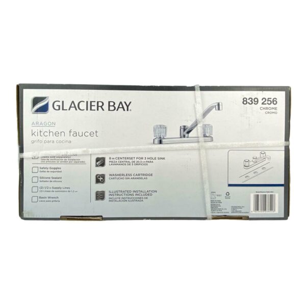 Glacier Bay 2-Handle Chrome Kitchen Faucet - Image 2