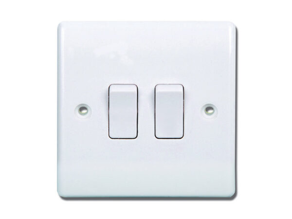 Carl & Gilbert 2 Gang 2 Way Switch, Flatplate
