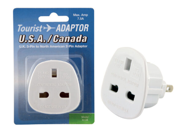2-Flat Pin Tourist Travel Adaptor
