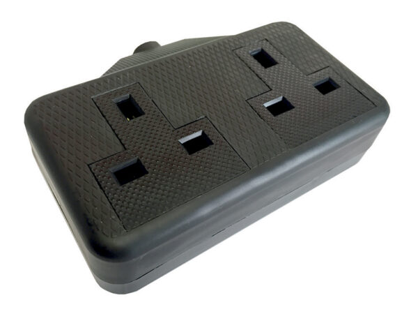 13-Amp Rubber Extension Twin Socket