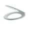 Aqua Plumb Elongated Plastic Toilet Seat w/Cover Lid, White - Image 2