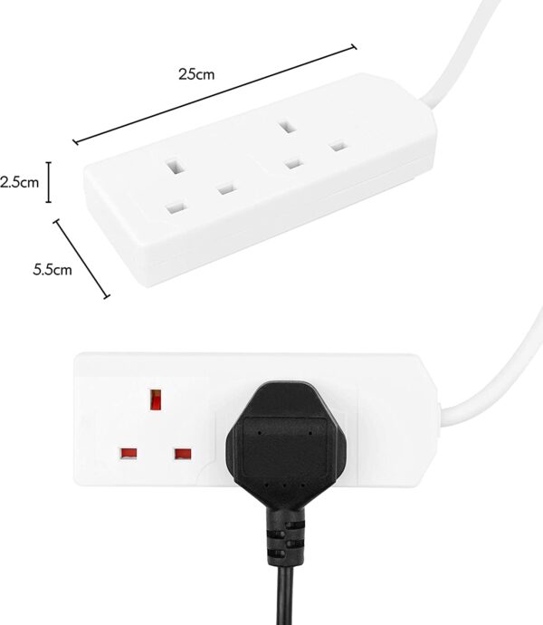 2-Gang, 5 Metre Extension Lead - Image 3