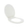 AquaPlumb Round Plastic Toilet Seat w/ Cover, White - Image 2