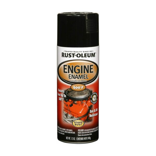 Rust-Oleum 248932 Engine Enamel Spray, 12 Oz, Gloss Black