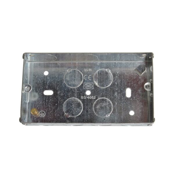 SMJ Metal Electrical Box, 2 Gang, 25mm