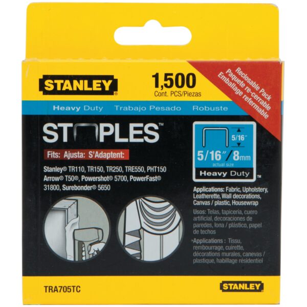 Stanley 5/16" Heavy-Duty Staples, 1500 count