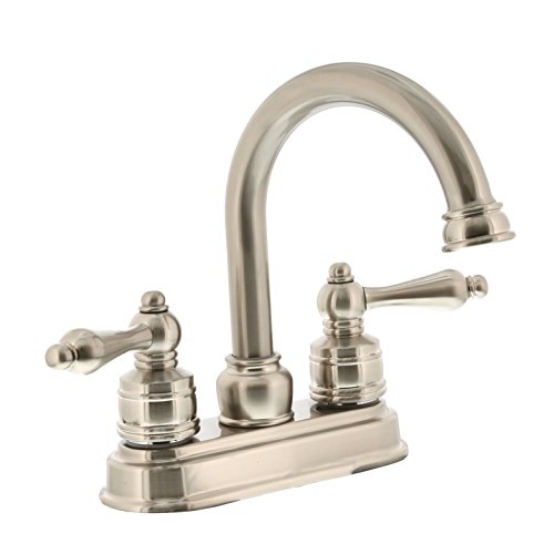 AquaPlumb 2-Handle High Spout Teapot Bathroom Faucet,16 pc
