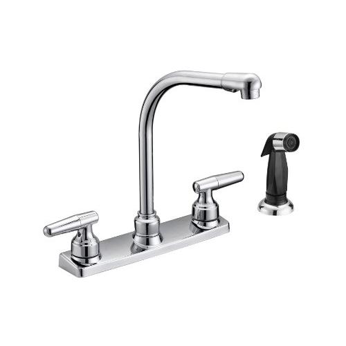Chrome Plated Kitchen Faucet w/Spray & High Spout - Image 2