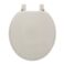 Aqua Plumb Round Color Matched Hinge Wood Toilet Seat, Bone