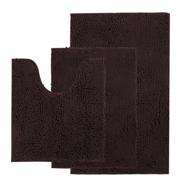 3pcs Chenille Bath Mat Set