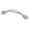 3" Satin Nickel Half Round Foot Drawer Pull