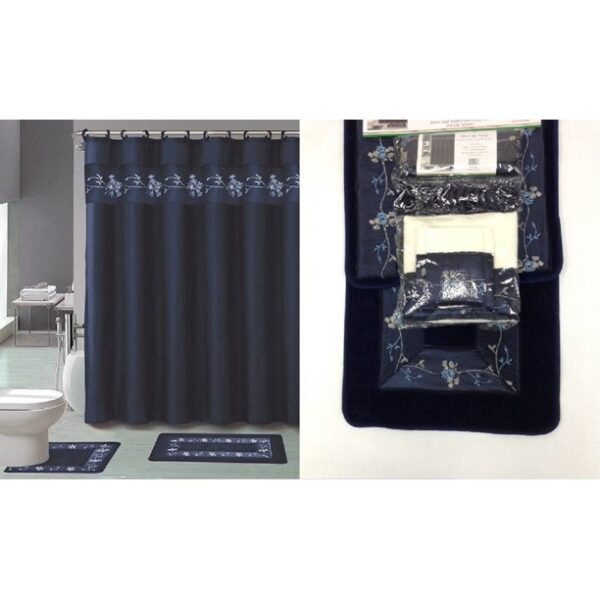 15pcs Bathroom Mat Set