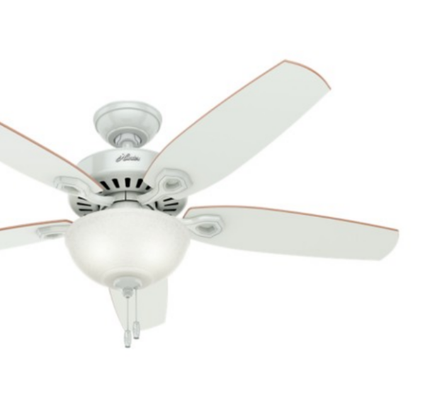 Builder Deluxe Electric Fan, White