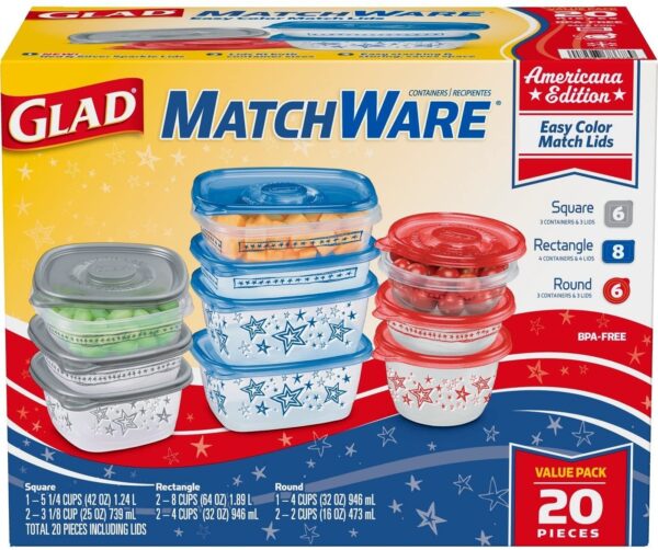 Glad Food Storage, 20 pieces