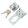 2-1/2" Hasp & Staple w/Lock, Chrome - Image 2