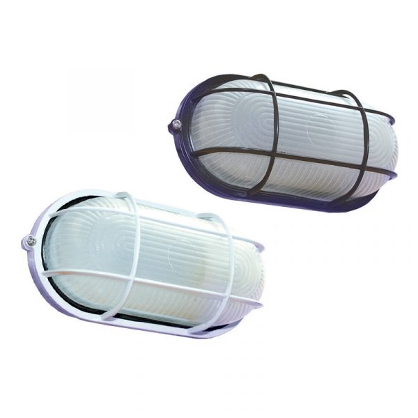 Oval Bulkhead Light, Black