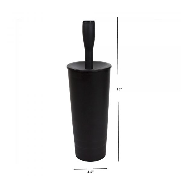 Home Basics Plastic Toilet Brush and Holder - Image 4