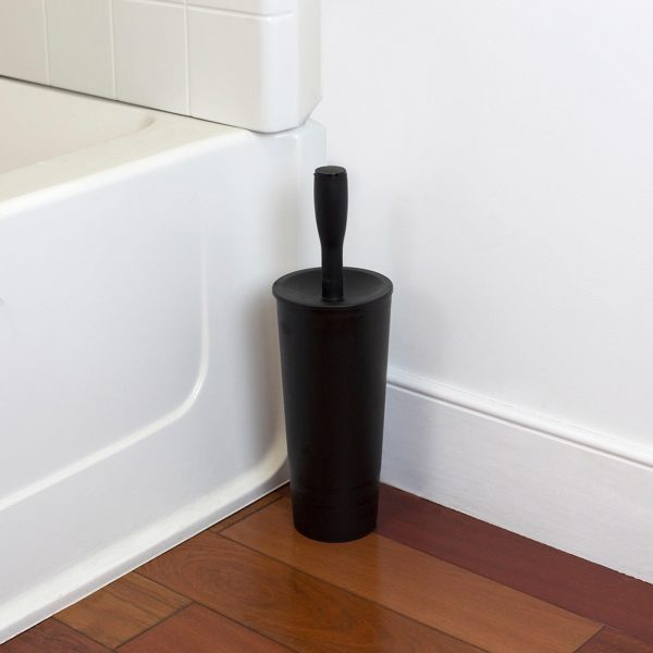 Home Basics Plastic Toilet Brush and Holder - Image 6