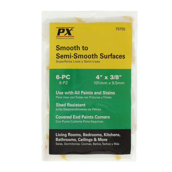 PXpro Yellow Stripe Micro Roller Cover 4" x 3/8"