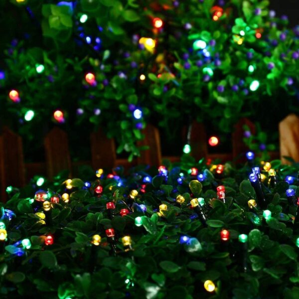 Christmas Solar String Light, Multi Colour, 39ft 100 LED Outdoor Waterproof - Image 3