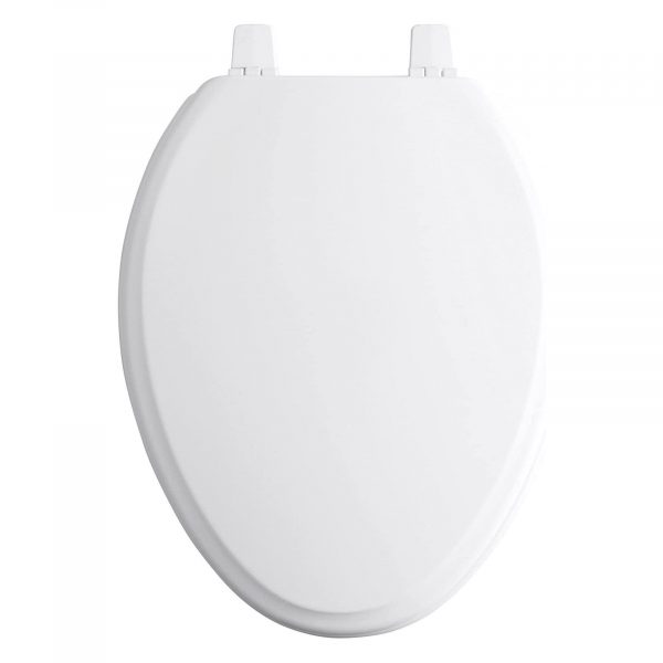 Aqua Plumb TS104W Wood Toilet Seat, Elongated, White - Image 2