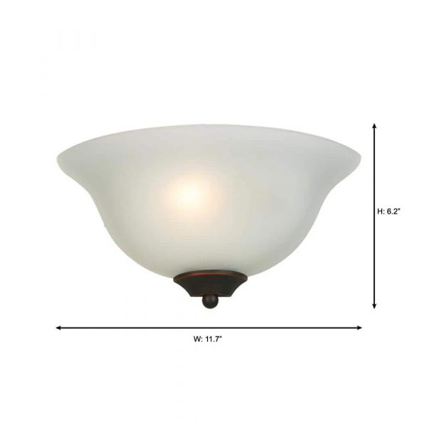 Commercial Electric 1-Light Oil Rubbed Bronze Wall Sconce - Image 2