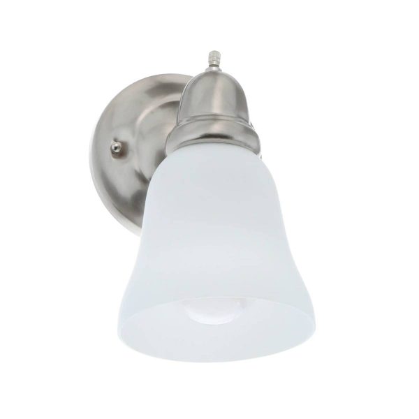 Hampton Bay Wall Sconce 1-Light Satin Nickel